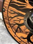 24" Handmade Viking Wooden Shield - Battle Worn
