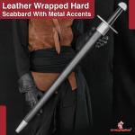 Viking Style Long Sword with Leather Handle