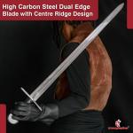 Viking Style Long Sword with Leather Handle