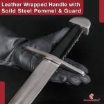 Viking Style Long Sword with Leather Handle