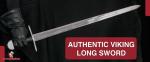 Viking Style Long Sword with Leather Handle
