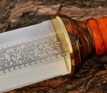 31" Engraved Viking Hunting Sword with Sheath