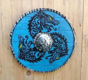 24" Viking Dragon Wooden Shield - Knight's Gift