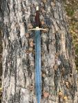 Hand Forged Damascus Steel Viking Sword with Sheath