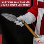 Viking Leaf-Shaped Damascus Steel Spear Head