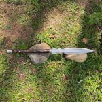 Custom Hand-Forged Viking Combat Knife with Sheath