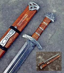 Viking Sword 101 cm Damascus Steel Full Tang
