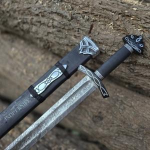 Northman 1095 Damascus Steel Viking Sword with Scabbard