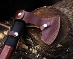 Viking Axe 18" Carbon Steel with Leather Sheath