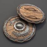 Dragon Face Viking Shield - Retro Wooden Home Decor