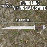 Runic Long Viking Seax Sword Replica
