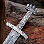 Damascus Steel 38" Norseman Viking Sword with Scabbard