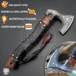 Decorative Viking Axe Set with Leather Handle