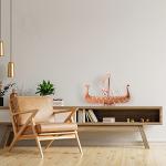 Viking Wooden Drakkar Boat Model Decorative Craft