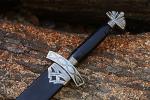 38” Viking Sword with Leather Scabbard