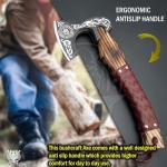 Decorative Viking Axe Set with Leather Handle