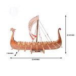 Viking Wooden Drakkar Boat Model Decorative Craft