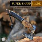 Decorative Viking Axe Set with Leather Handle