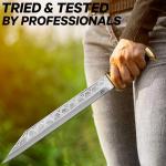 Custom Handmade Viking Seax Knife with Sheath