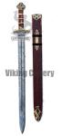 Viking Style 37" Damascus Steel Sword with Scabbard