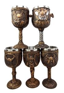 Norse Mythology Viking Wine Goblet Set of 5