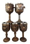 Norse Mythology Viking Wine Goblet Set of 5