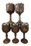 Norse Mythology Viking Wine Goblet Set of 5