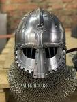Viking Vendel Helmet with Chainmail for Cosplay