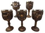 Norse Mythology Viking Wine Goblet Set of 5