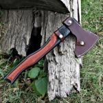 Viking Axe with Leather Sheath and Etched Design