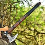 Ragnar Lothbrok Viking Axe with Rosewood Handle