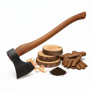 18" Viking Battle Axe with Wooden Handle