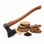 18" Viking Battle Axe with Wooden Handle