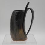 Viking Drinking Horn Mug and Spoon Set