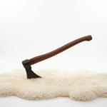 18" Viking Battle Axe with Wooden Handle