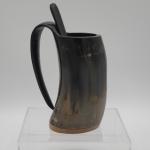Viking Drinking Horn Mug and Spoon Set
