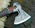 Rosewood Viking Axe with Carbon Steel Blade
