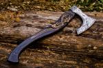 Viking Tomahawk Axe with Sheath - Custom Carbon Steel