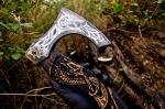 Viking Tomahawk Axe with Sheath - Custom Carbon Steel