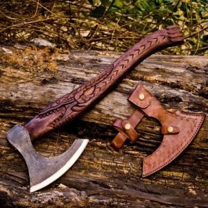 Personalized Viking Axe Tomahawk with Sheath