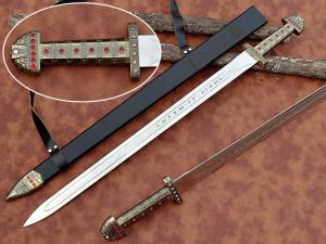 Viking Ragnar Sword Replica with Display Plaque