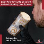 Viking Horn Tumbler Cup for Medieval Toasts