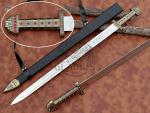 Viking Ragnar Sword Replica with Display Plaque