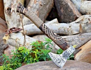 Viking Axe with Ash Wood Handle - High Carbon Steel