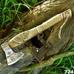 Viking Axe with Leather Cover for Camping & Hunting