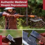 63" Viking Battle Axe - Full Size Steel Display