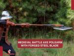 63" Viking Battle Axe - Full Size Steel Display