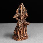 Odin Statue - Wood Finish Viking Decor Figurine
