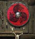 24" Wooden Viking Shield with Heavy Metal Fittings