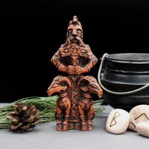 Thor Wooden Figurine - Norse God Viking Statue